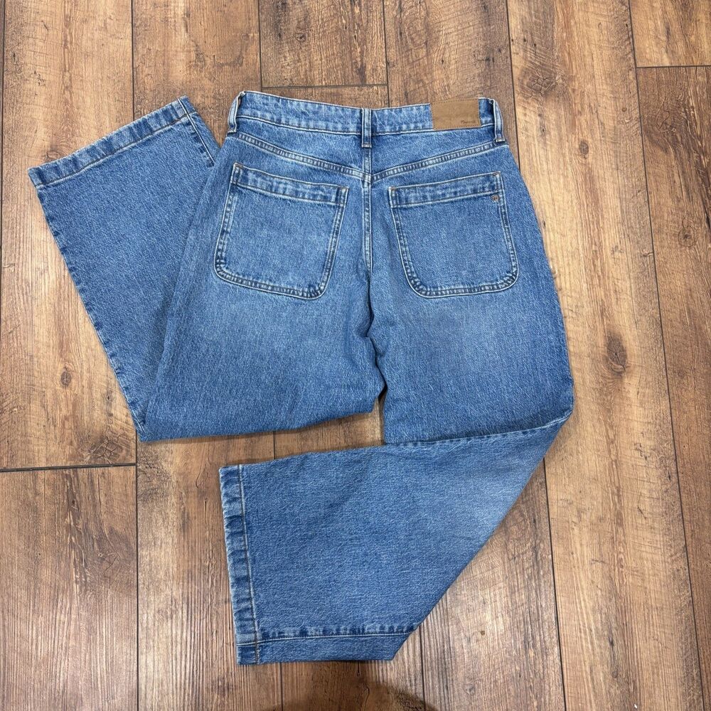 Madewell The Curvy Perfect Vintage Wide-Leg Jean Patch Pockets High-Rise Sz 28P - Picture 4 of 12